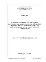 xây dựng tiến trình dạy học một số bài chương “dòng điện trong các môi trường” (vật lí 11 - cơ bản) góp phần nâng cao chất lượng giáo dục kĩ thuật tổng hợp cho học sinh