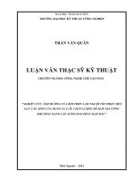 nghiên cứu ảnh hưởng của trơn làm nguội tối thiểu đến lực cắt, mòn của dụng cụ cắt, chất lượng bề mặt gia công khi phay gang cầu bằng dao phay mặt đầu