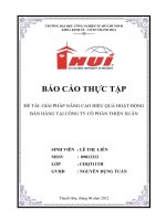 BÀI nộp giải pháp nâng cao hiệu quả hoạt động bán hàng tại công ty cổ phần thiện xuân