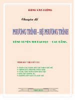 chuyên đề phương trình và hệ phương trình dùng để luyện thi đại học cao đẳng - đặng văn cường