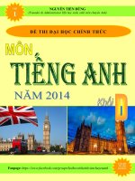 đề thi đại học chính thức môn tiếng anh năm 2014