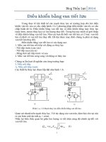 Điều khiển hệ thống thủy lực bằng van tiết lưu