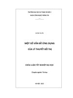 Một số vấn đề ứng dụng của lý thuyết đồ thị