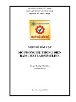 Bài tập ứng dụng mô phỏng Matlab simulink