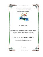 Vận dụng một số phương pháp dạy học trong dạy toán 4 theo hướng tích cực