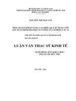 một số giải pháp nâng cao hiệu quả sử dụng vốn sản xuất kinh doanh của công ty cổ phần cầu 12