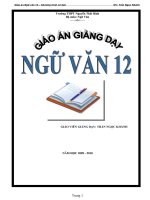 Tổng hợp giáo án giảng dạy môn ngữ văn lớp 12