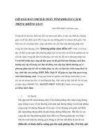 Lời giải hay cho bải toán tính khoảng cách trong không gian