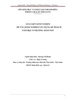 skkn kinh nghiệm xây dựng kế hoạch năm học ở trường mầm non