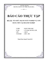 TỔ CHỨC HẠCH TOÁN NGHIỆP vụ vốn BẰNG TIỀN tại DOANH NGHIỆP