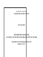 tóm tắt luận án một số biện pháp giúp học sinh các lớp đầu cấp tiểu học sử dụng hiệu quả ngôn ngữ toán học