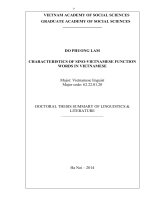 tóm tắt luận án đỗ phương lâm (tiếng anh) đặc điểm hư từ hán việt trong tiếng việt” (có đối chiếu với hư từ thuần việt, hư từ tiếng hán cổ đại và hiện đại