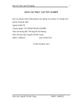 phân tích tình hình tài chính công ty TNHH xây dựng thành tiến