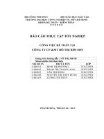 CÔNG VIỆC kế TOÁN tại CÔNG TY cổ PHẦN môi TRƯỜNG và CÔNG TRÌNH đô THỊ bỉm sơn