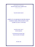 Nghiên cứu xác định một số chỉ tiêu sinh sản và bệnh sản khoa trên đàn bò sữa nuôi tại khu vực ba vì  TP hà nội