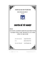 Chuyên đề xây dựng tập đoàn kinh tế giải pháp nâng cao khả năng cạnh tranh của các tổng công ty nhà nước