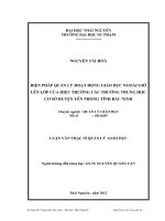 biện pháp quản lý hoạt động giáo dục ngoài giờ lên lớp của hiệu trưởng các trường trung học cơ sở huyện yên phong tỉnh bắc ninh
