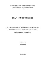 xây dựng chiến lược kinh doanh cho hoạt động môi giới chứng khoán của công ty cổ phần chứng khoán dầu khí - psi