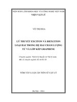 tóm tắt luận án  lý thuyết exciton và biexciton loại hai trong hệ hai chấm lượng tử và lớp kép graphene