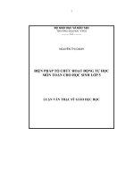 Biện pháp tổ chức hoạt động tự học môn toán cho học sinh lớp 5