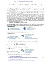 So sánh Control Panel Win XP và Win 7 (free)