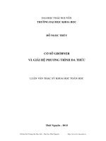 cơ sở grobner và giải hệ phương trình đa thức