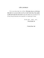 giải pháp nâng cao chất lượng thẩm định cho vay dự án đầu tư tại trụ sở chính ngân hàng nông nghiệp và phát triển nông thôn việt nam