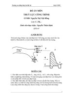 ĐỒ ÁN MÔN HỌC THỦY LỰC CÔNG TRÌNH