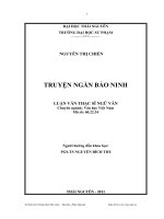 luận văn thạc sĩ truyện ngắn bảo ninh