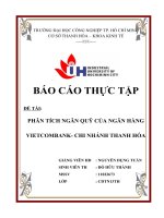 HOÀN THIỆN và NÂNG CAO HOẠT ĐỘNG NGÂN QUỸ và NGHIỆP vụ NGÂN QUỸ của NGÂN HÀNG AGRIBANK CHI NHÁNH HUYỆN tân yên – bắc GIANG