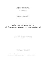 biến đổi fourier phân và ứng dụng trong cơ học lượng tử