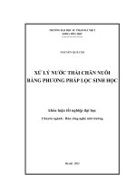 Xử lý nước thải chăn nuôi bằng phương pháp lọc sinh học