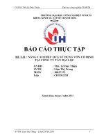 NÂNG CAO HIỆU QUẢ sử DỤNG vốn cố ĐỊNH tại CÔNG TY tân đại lộc