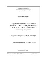 biện pháp quản lý đào tạo theo nhu cầu xã hội của trường đại học kinh tế - kỹ thuật công nghiệp
