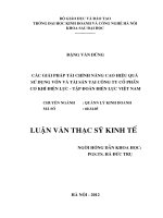 giải pháp nâng cao hiệu quả sử dụng vốn và tài sản tại công ty cổ phần cơ khí điện lực