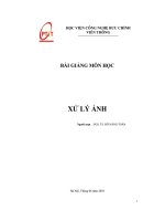 Bài giảng xử lý ảnh