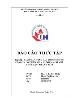 GIẢI PHÁP NÂNG CAO lợi NHUẬN tại CÔNG TY cổ PHẦN xây DỰNG và cơ KHÍ