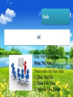 Đánh giá sự đa dạng thành phần loài sinh vật ở hồ Thủy Tiên, thị xã Hương Thủy, tỉnh Thừa Thiên Huế