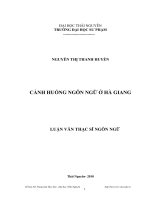 cảnh huống ngôn ngữ ở hà giang