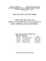 báo cáo thực tập công ty cổ phần đầu tư xây dựng và phát triển hạ tầng thanh hóa
