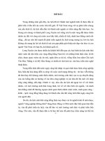 Đồ án giải pháp đẩy mạnh phát triển du lịch sinh thái cộng động ở thành phố long xuyên đến năm 2015