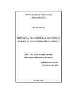 Thiết kế các hoạt động dạy học tích cực Sinh học 12 theo chương trình giảm tải