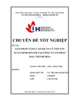 chuyên đề tốt nghiệp QUẢN lý vốn sản XUẤT KINH DOANH tại CÔNG TY cổ PHẦN MAY THANH hóa