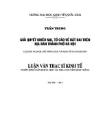 giải quyết khiếu nại, tố cáo về đất đai trên địa bàn thành phố hà nội
