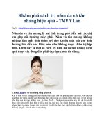 Khám phá cách trị nám da và tàn nhang hiệu quả