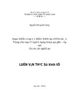 hoàn thiện công tác thẩm định tài chính dự án trong cho vay tại ngân hàng tmcp sài gòn – hà nội chi nhánh nghệ an