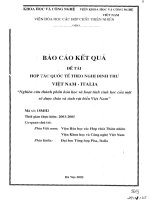 nghiên cứu thành phần hoá học và hoạt tính sinh học của một số dược thảo và sinh vật biển việt nam