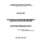 chất lượng chăm sóc bệnh nhân hemophilia tại viện huyết học truyền máu trung ương