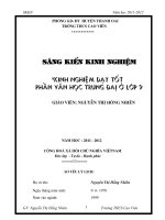 skkn kinh nghiệm dạy văn tốt phần văn hoc trung đại lớp 9