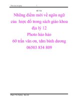 Những điểm mới về ngôn ngữ của lược đồ trong sách giáo khoa địa lý 12